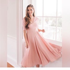 Gal Meets Glam Mauve Pink Fit and Flare Dress